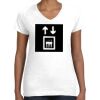 Women's Fine Jersey V-Neck Tee Thumbnail