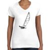Women's Fine Jersey V-Neck Tee Thumbnail